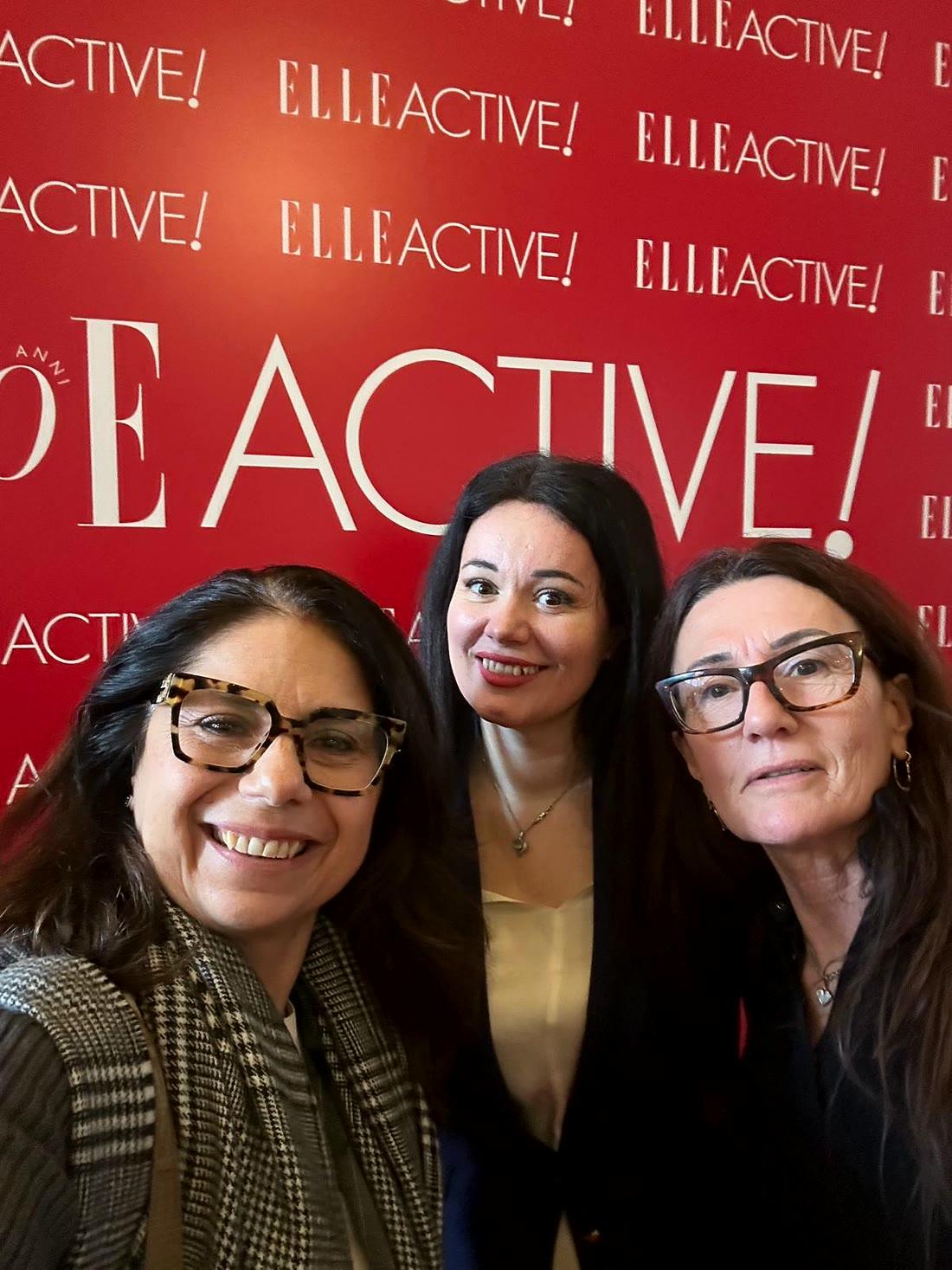 Paola Palmesano at ELLE Active! with the board of PWN Milan