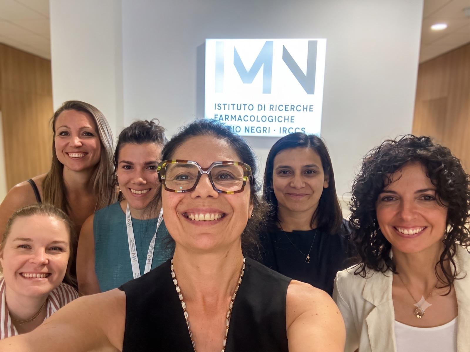 Paola Palmesano with participants at Istituto di Ricerche Farmacologiche Mario Negri IRCCS
