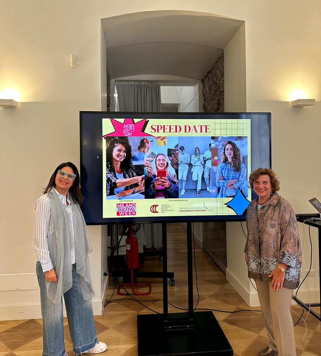 Paola Palmesano at the speed date for women entrepreneurs during Milano Digital Week